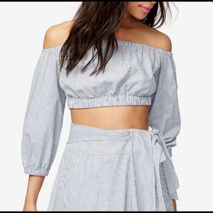 Rachel Roy Striped Crop Top